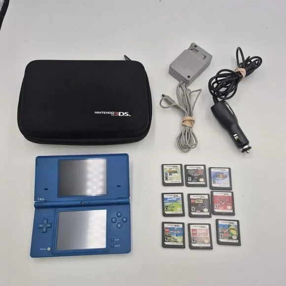 Nintendo DSi With Games, Case, And 2 Chargers. No Styles And Cameras Don't Work
