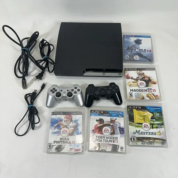 Sony‎ PlayStation 3 Slim PS3 160GB CECH-2501A Console Bundle Game Tested