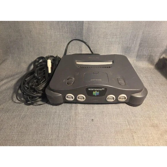Vintage Nintendo 64 N64 Console Only Tested working + power cord AV Cord