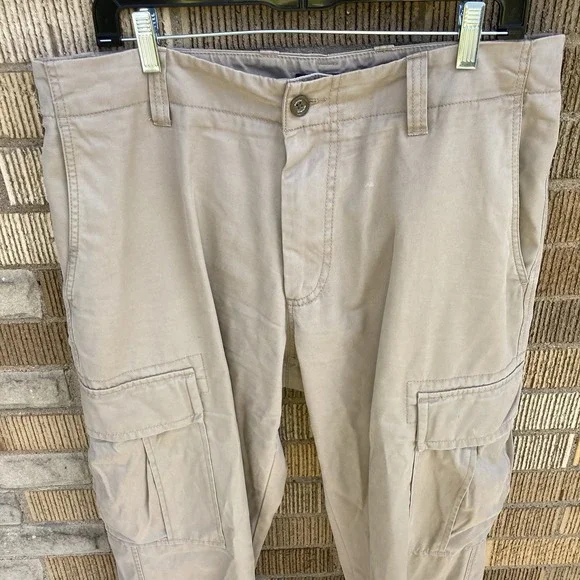 Banana Republic 36x34‎ Khaki Cargo Pants Relaxed Fit Paratrooper Y2K