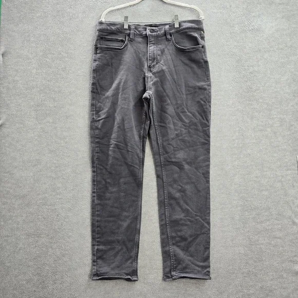 Banana Republic Men Jeans 34X30 Gray Denim Tapered Mid Rise Pockets Adult
