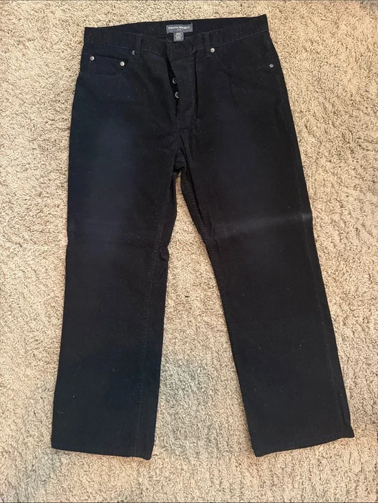 Banana Republic Men's Black Corduroy Straight-Leg Pants