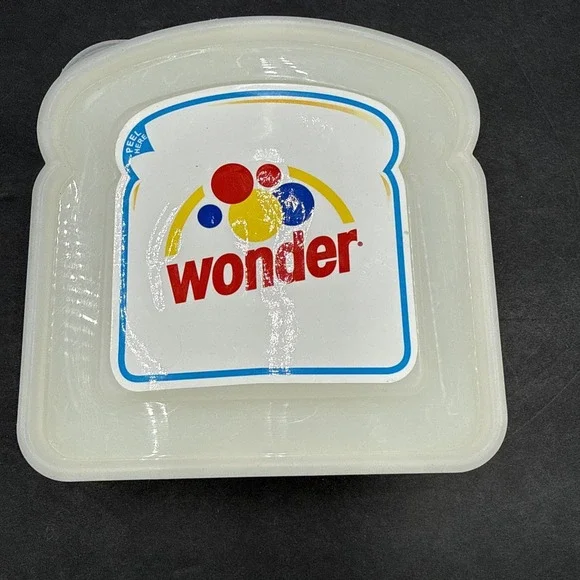 Wonder Bread‎ Plastic Container Polka Dots Storage Sandwich Bread Holder