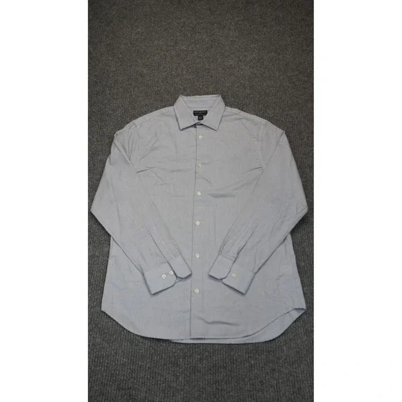 Banana Republic Shirt Mens Large Blue White Button Down Up Classic Fit