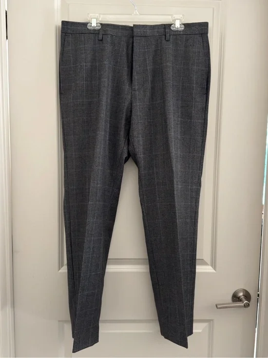 Banana Republic Wool Gray Plaid Men’s Dress Pants