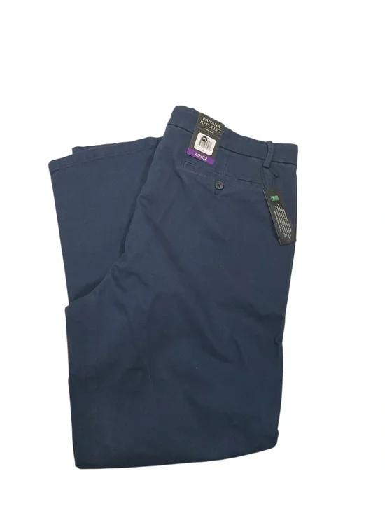 Banana Republic Mens Chino Pants Navy Blue Flat Front 40x32 NWT