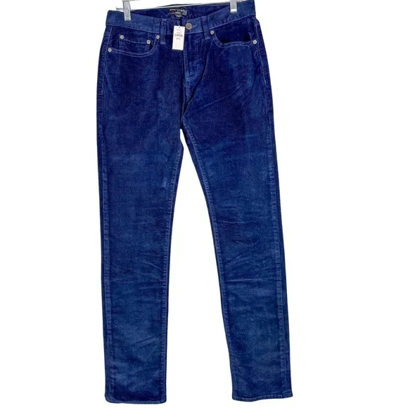 Banana Republic Corduroy Pants Mens 30x32 Blue Washwell Slim Stretch Casual NEW‎