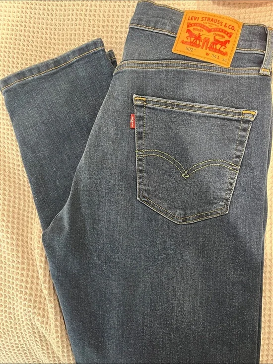 Levi's Men's 502 Dark Blue Straight Leg Jeans