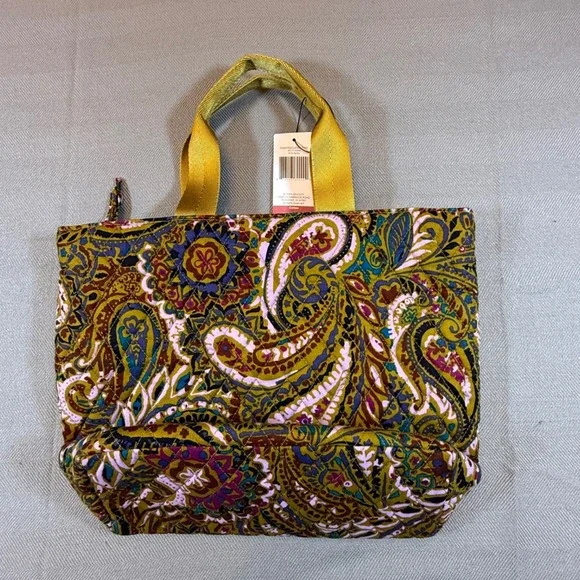 Vera Bradley Essential Lunch Tote Buta Spray Paisley Quilted Cotton 50171-20344