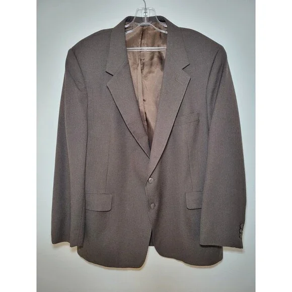 Vintage Levi Strauss Co Business Class Suit 2 Button Brown 46R Mens Blazer Coat‎