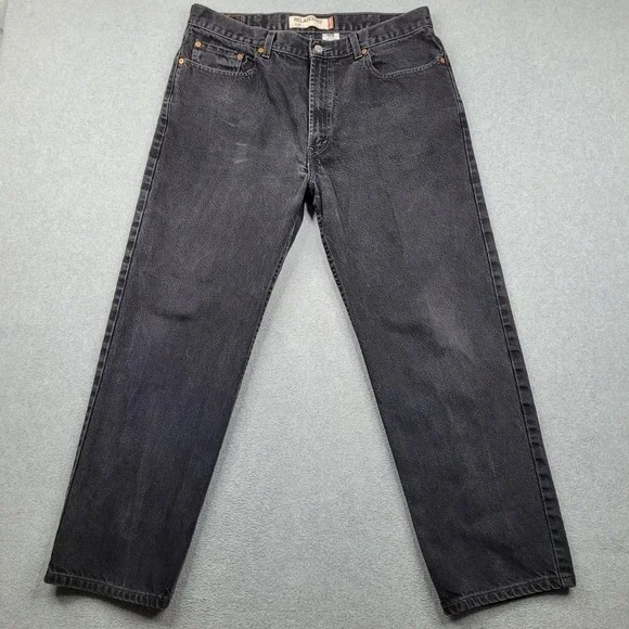 Levi's 550 Relaxed Fit Jeans Mens 38x30 Black Denim Tapered Leg‎ Classic Cotton