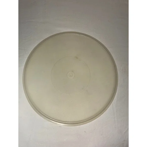 Tupperware Vintage Round Replacement Lid 12 Inch Sheer White Cream 224-9