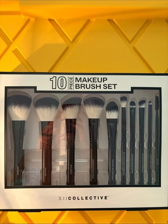 🌴XII Collective 10 Piece Makeup Brush 10 Pc Set