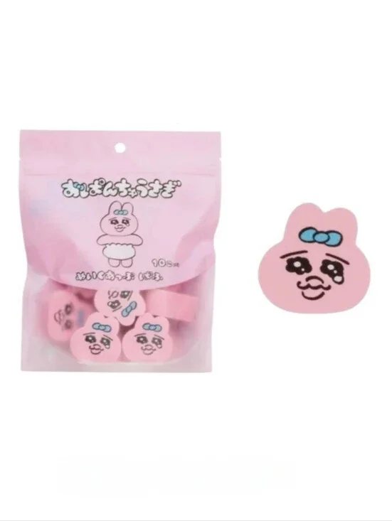 Tamagotchi Opanchu Usagi Bunny Die Cut Makeup Sponge Puff Pink