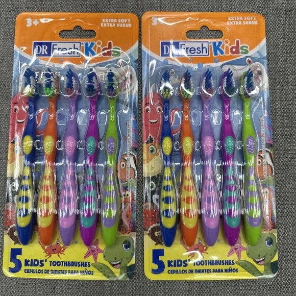 Dr. Fresh Kids Toothbrushes 5-Count  with Extra Soft Bristles (30-Pack)