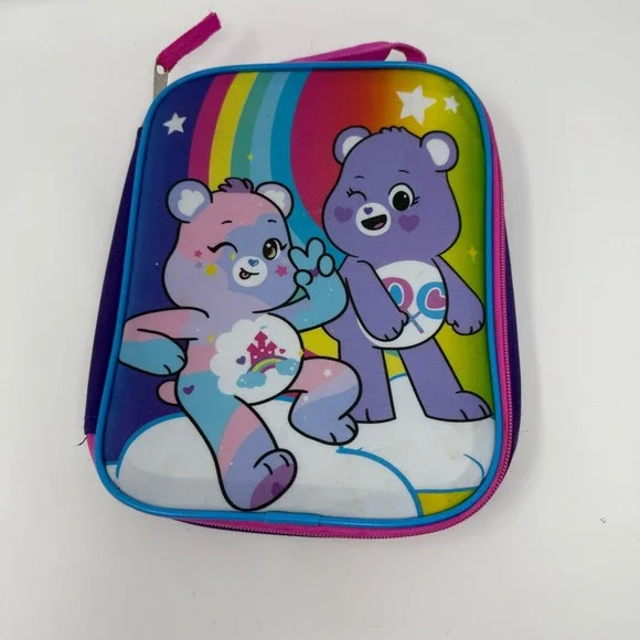 Care Bears Lunchbox Rainbow Share Bear Good Luck Bear Insulated‎ Bag