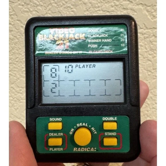 Radica 1995 Video Black Jack 21 Handheld Video Game Model 450