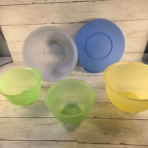 Tupperware Impressions‎ Mixing Bowl Set Multi Color 4 Piece 33095B