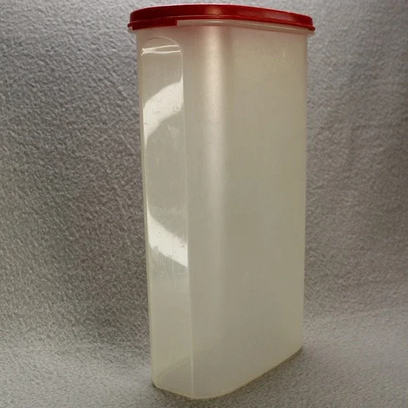 Tupperware Modular Mate Oval 5 Container Red Lid‎ 12.25 Cup Good Vintage Storage
