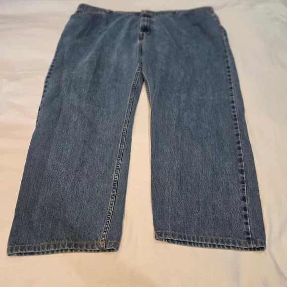 Levis 505 Straight Fit Jeans Mens 48x27 Blue Medium Wash Excellent Classic Denim