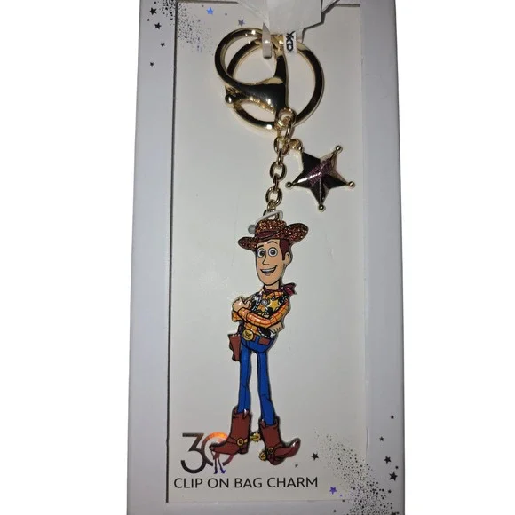 Disney Pixar Toy Story Woody Bag Charm Multi New 30th Anniversary Keychain