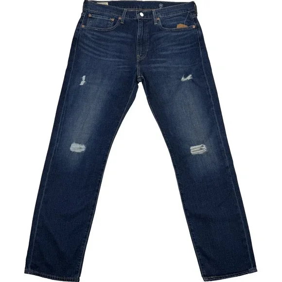 Levi's 502 Straight Leg Jeans Mens 34x32 Blue Denim‎ NWT Reclaimed Sustainable