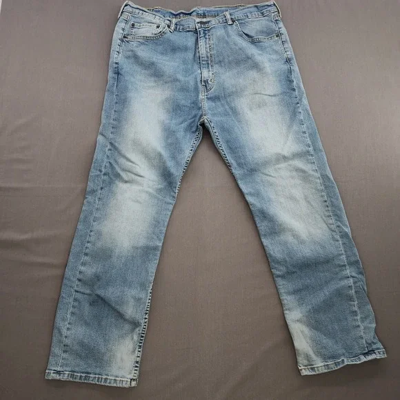 Levi's 505 Regular Fit Jeans Men's Size W40 Light Wash Denim Classic‎