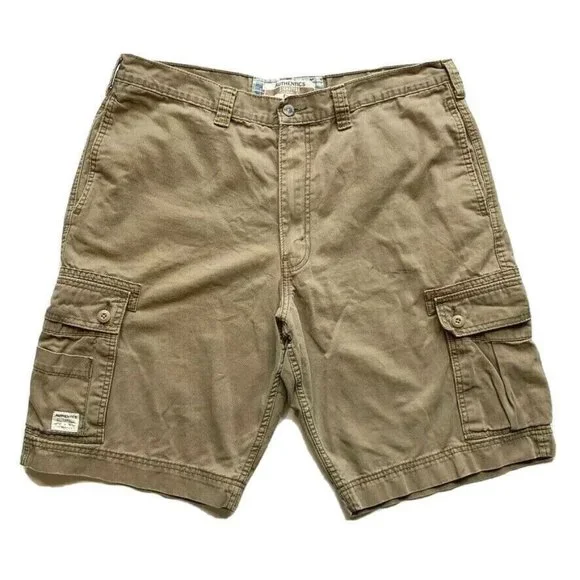 Levis Signature Cargo Shorts Men 38 Relaxed Heavyweight Y2K Khaki Outdoor Summer