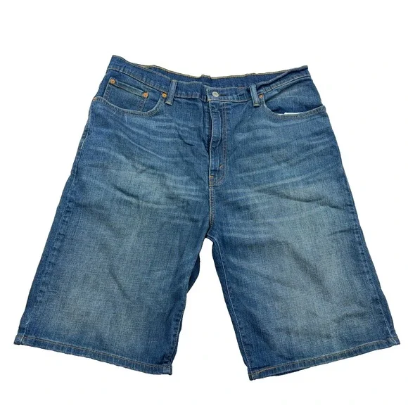 Levis 569 Shorts Men 38 Loose Fit Jorts Baggy Skate Med Wash Faded Wide Adult