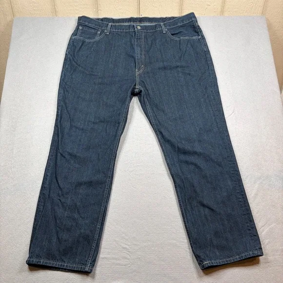 Levis 559‎ Relaxed Straight Jeans Mens 46x32 Dark Wash Indigo Denim