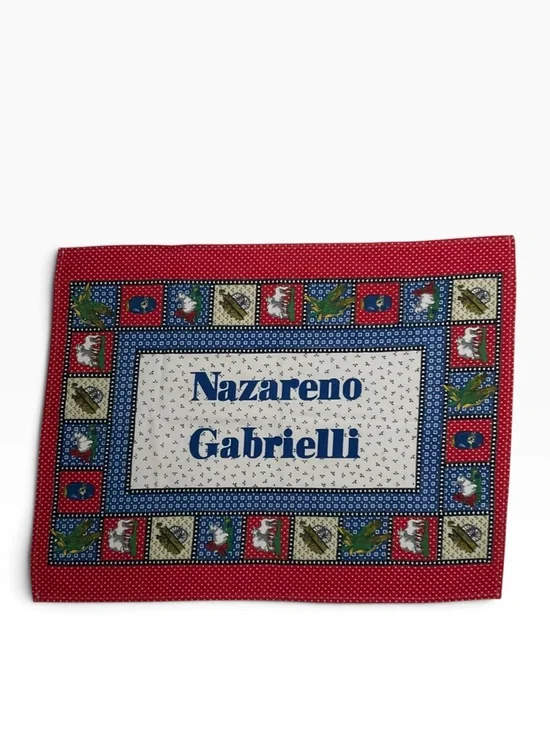 NAZARENO GABRIELLI Vintage Cotton Tea Towels Placemat (2)  Historic Luxury Brand