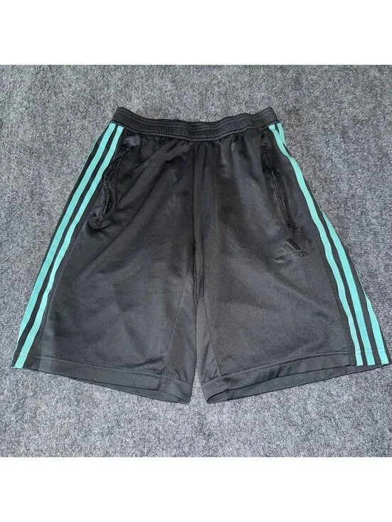 Adidas Teal Stripe Athletic Shorts Mens SM Vtg y2k 90s Rare