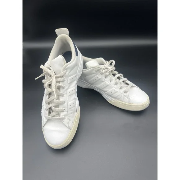 Adidas Barricade Team 2 White Navy Men's 13‎ Tennis Shoes 659910
