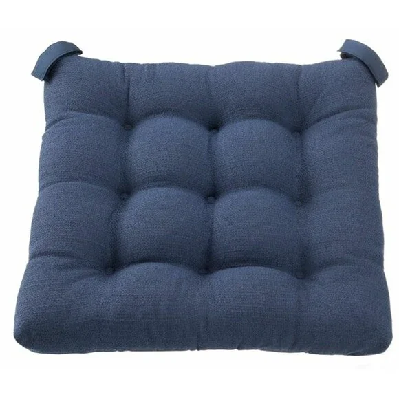 SET OF 4 THICK REVERSIBLE CUSHION CHAIR PADS w/ties (15x15