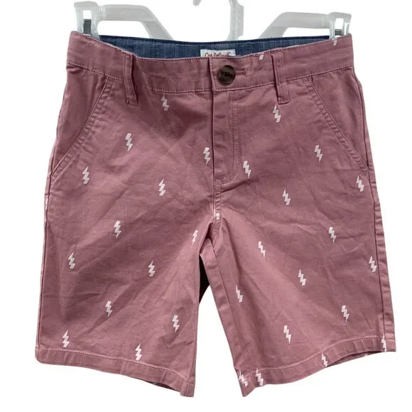 New Cat & Jack Boys Size 7 Small Stretch Cotton Lightning Bolt Bermuda Shorts