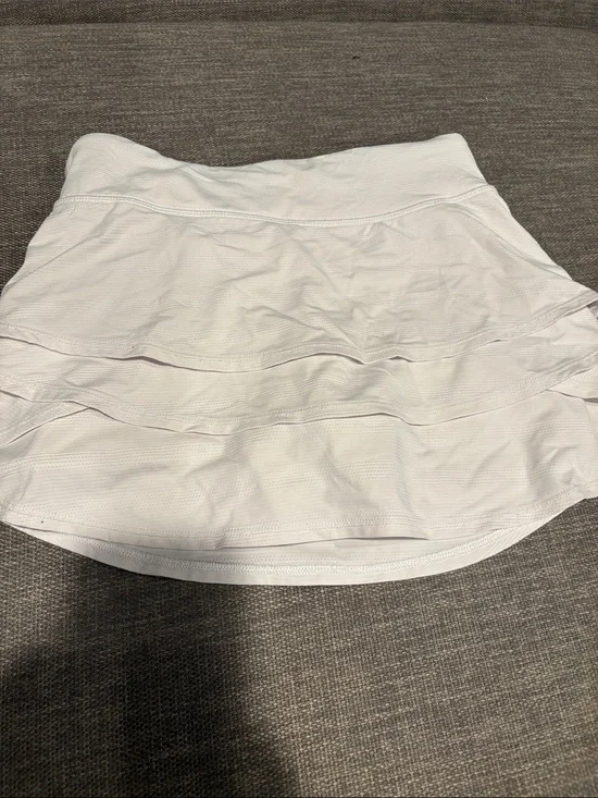 Athleta White Layered Active Skirt