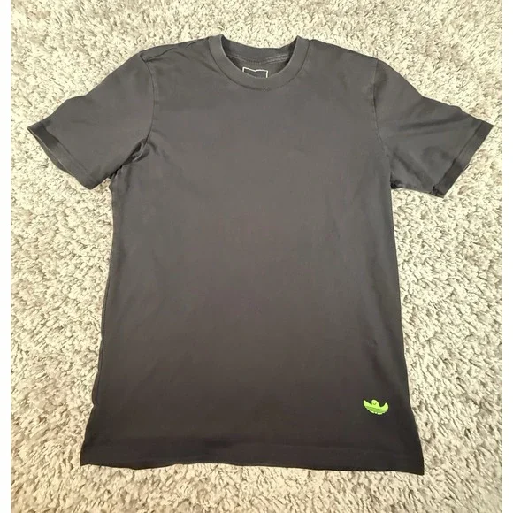 Adidas Mark Gonzales Shmoofoil Computer World T-Shirt‎ Size Small Black & Green