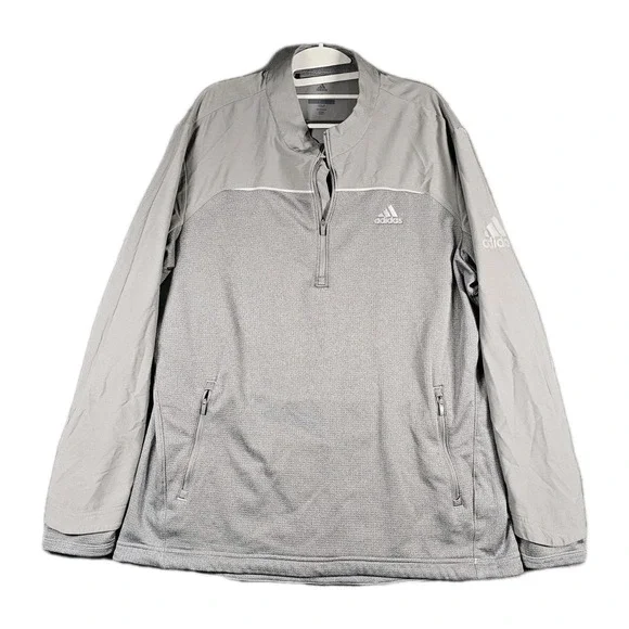 Adidas Golf Club 1/4 Zip Pullover Men's XL Gray Heather‎ Performance Long Sleeve