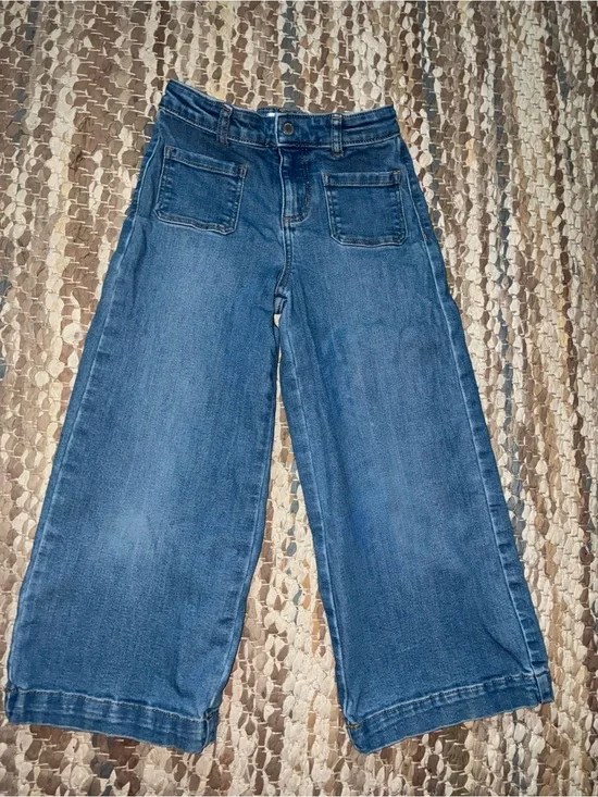 Janie and Jack Medium Blue Wide-Leg Kids Jeans
