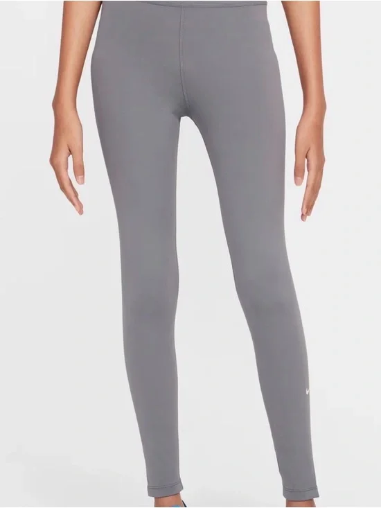 Nike Dri-Fit Grey Girls Jeggings - Slim Performance Fit Size Medium