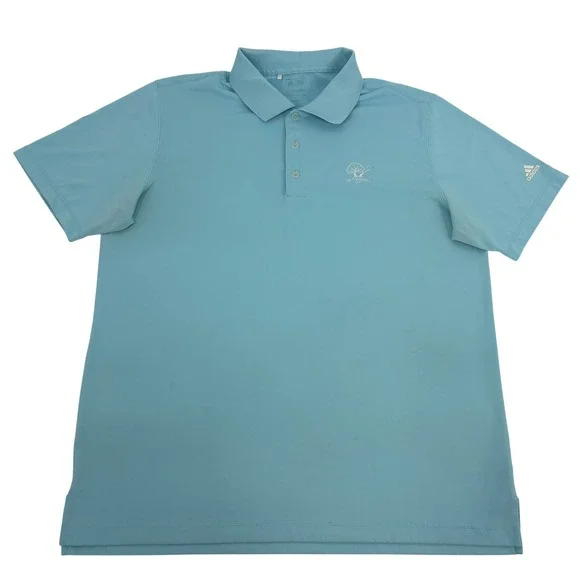 Adidas Golf Polo Shirt Mens Large Light Blue Bethesda Country‎ Club Puremotion