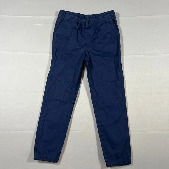 Tommy Bahama Jogger Pants Kids M 7-8 Navy Cotton Stretch Elastic Waistband Taper