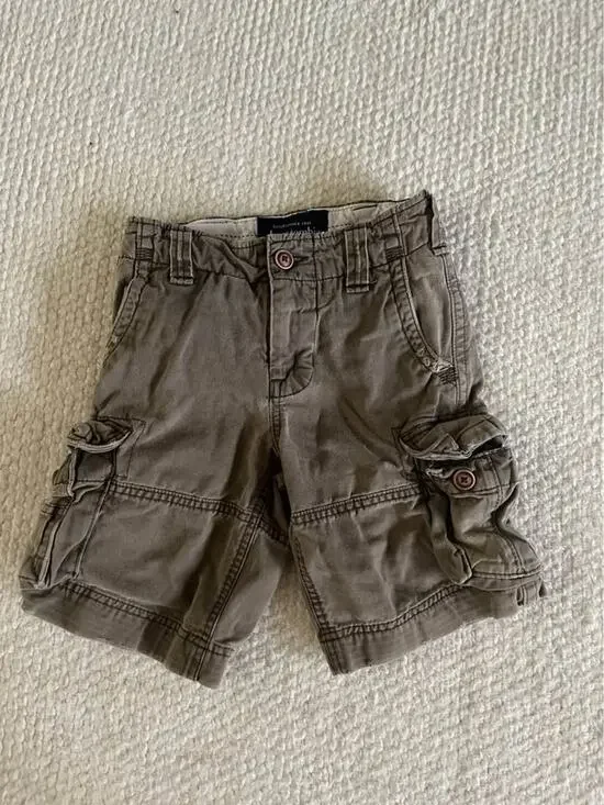 Vintage Y2K Boys Abercrombie & Fitch Cargo Shorts 8 Medium Brown Green Baggy