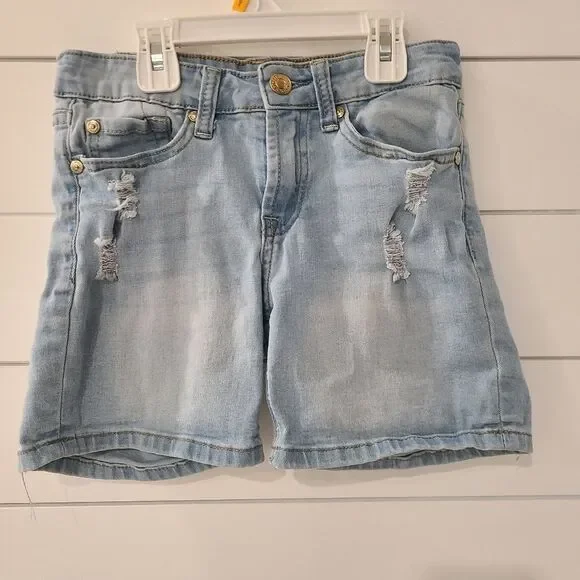 7 For All Mankind Light Blue Denim Shorts