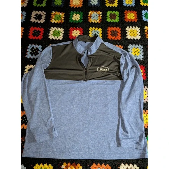 Lowes Sweater Employee Contractor Men's Size 2XL Adidas Blue