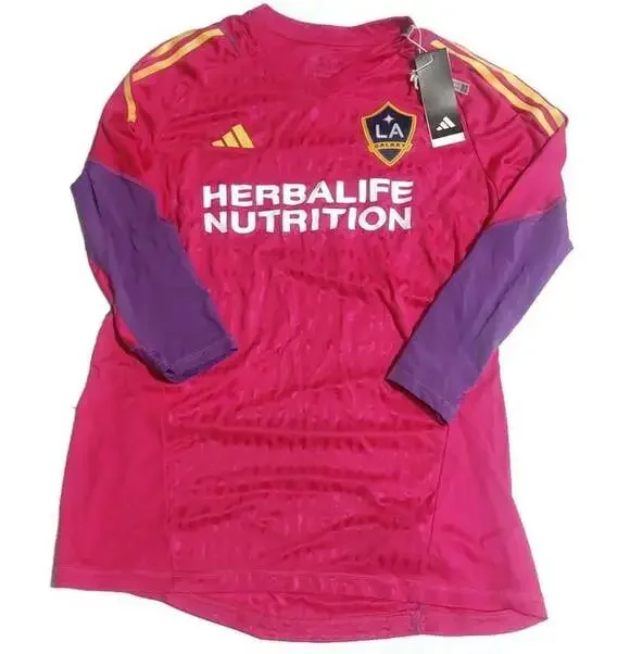 adidas LA Galaxy Goalkeeper Jersey Mens XL Long Sleeve Pink MLS Soccer HY7669