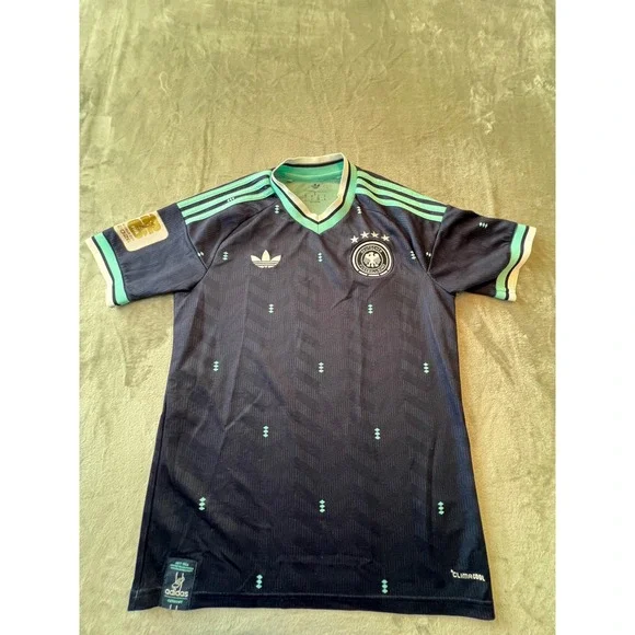 Adidas Germany Soccer Jersey Mens Small Navy Blue World Cup 2026 Climacool