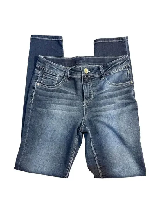 Dark Wash Skinny Jeans Stretch Denim