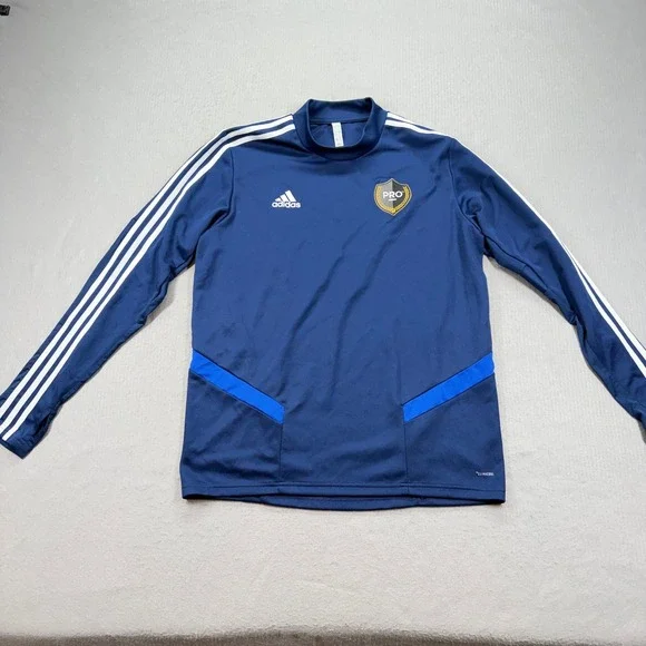 Adidas Training Top Mens Large Blue Climacool PRO Soccer Referee Pullover