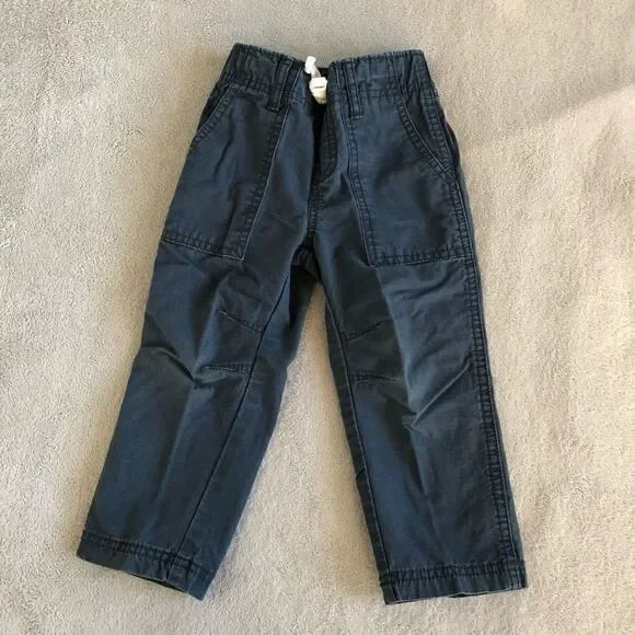 Carter’s Boys Navy Cotton Poplin Pull On Pants